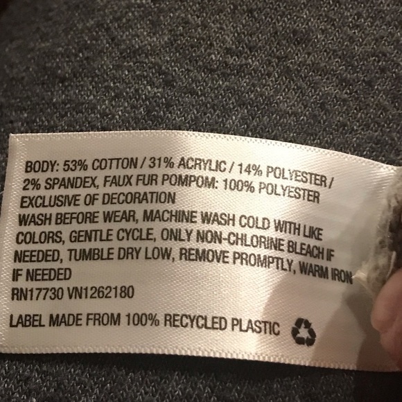 GENUINE gray poncho with bunny ears and tail size 4T - Picture 8 of 10